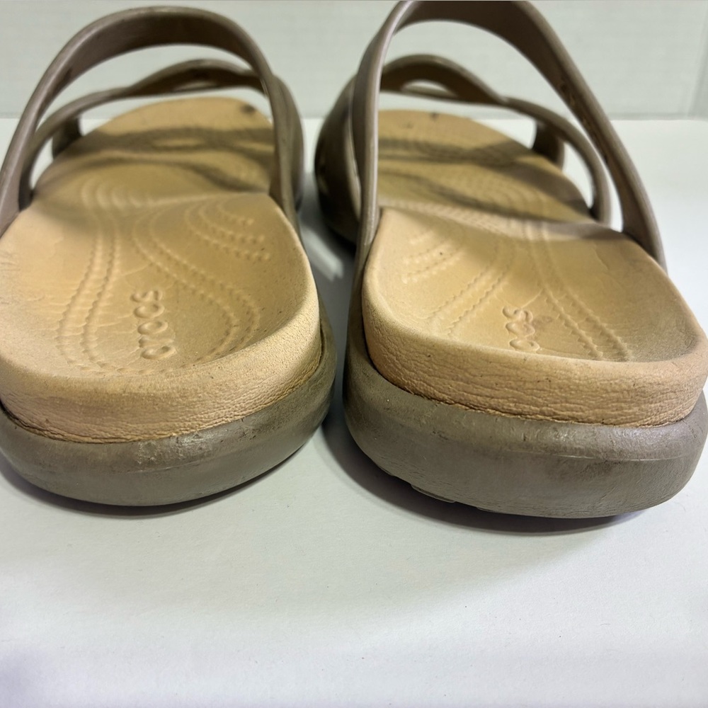 CROCS Tan Sandals Comfort Slip-On - Picture 8 of 8